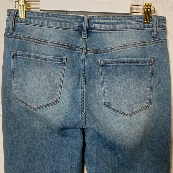 VERVET BY FLYING MONKEY High-Rise Side Slit Light Blue Crop Flare Jeans - Picture 11 of 12